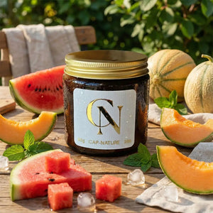 Bougie apothicaire Pastèque & Melon – Fraîcheur estivale & légèreté gourmande