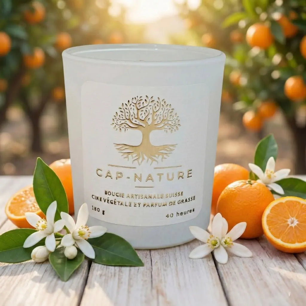 Bougie parfumée Néroli – Lumière apaisante & fraîcheur méditerranéenne Cap-Nature