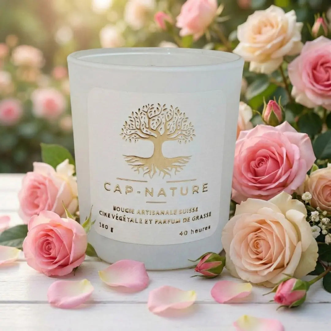 Bougie parfumée Rose – Élégance florale & douceur enveloppante Cap-Nature