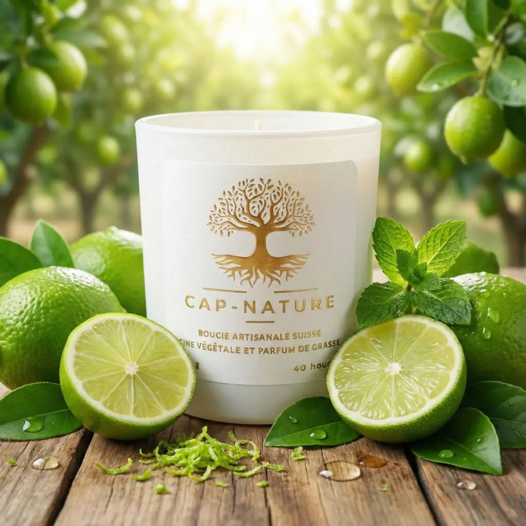 Bougie parfumée Citron Vert – Fraîcheur vive & énergie lumineuse Cap-Nature