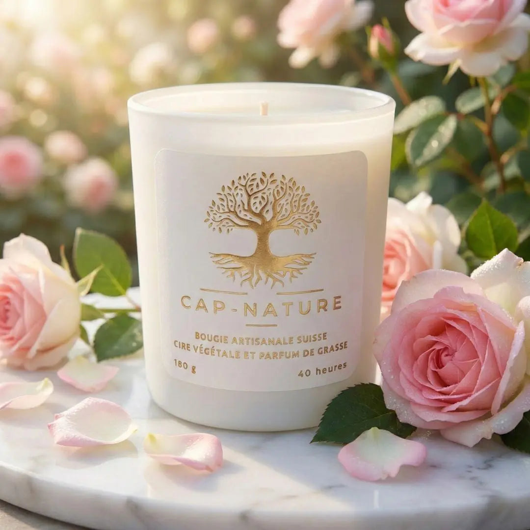 Bougie parfumée Rose – Élégance florale & douceur enveloppante Cap-Nature