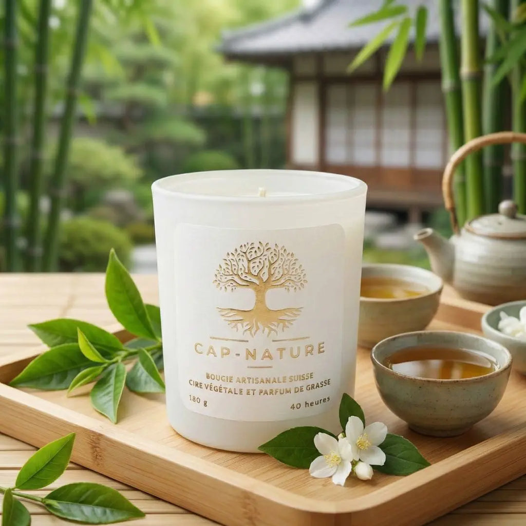 Bougie parfumée Thé Vert – Pureté végétale & sérénité fraîche Cap-Nature