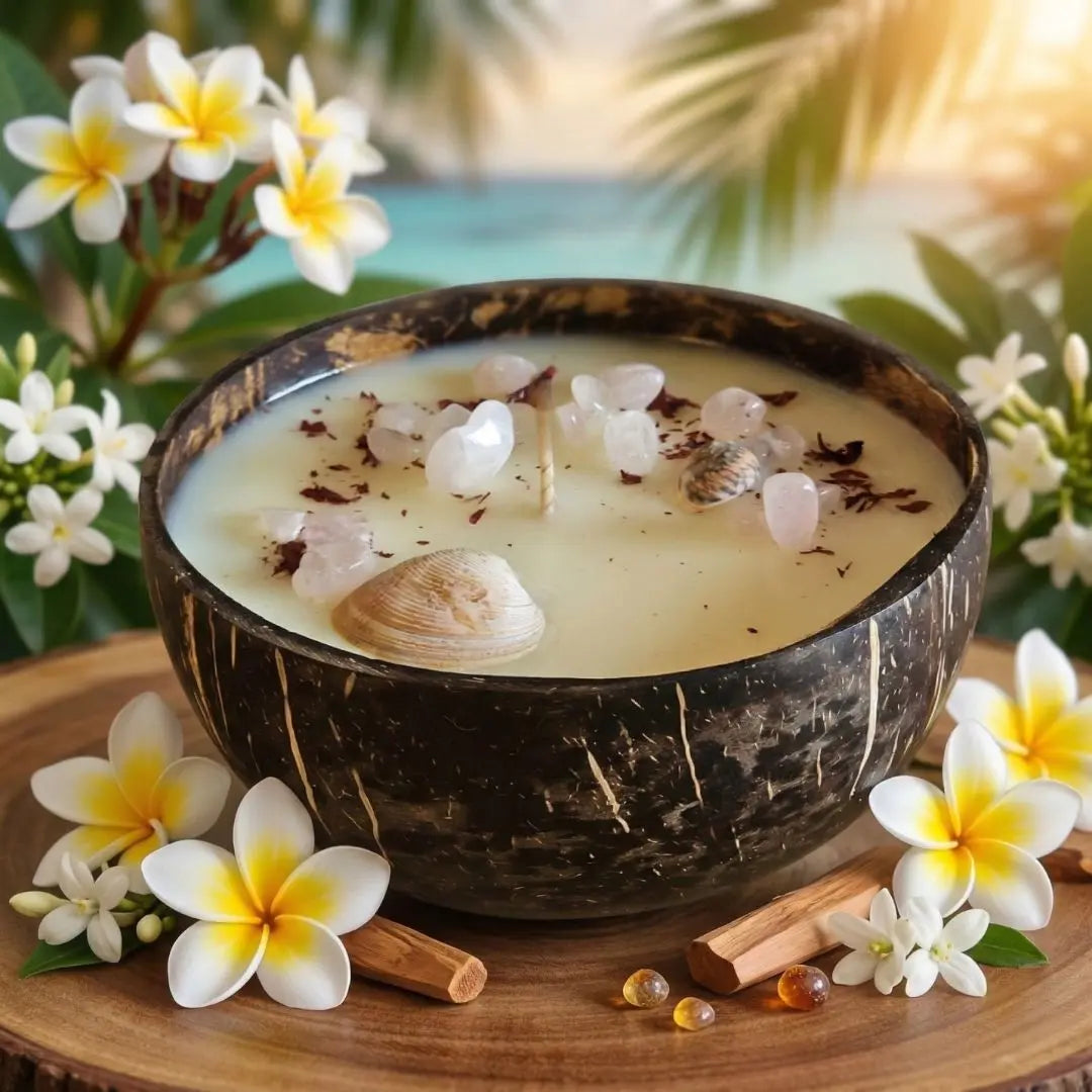 Douceur tropicale – Frangipanier Jasmin & Quartz rose