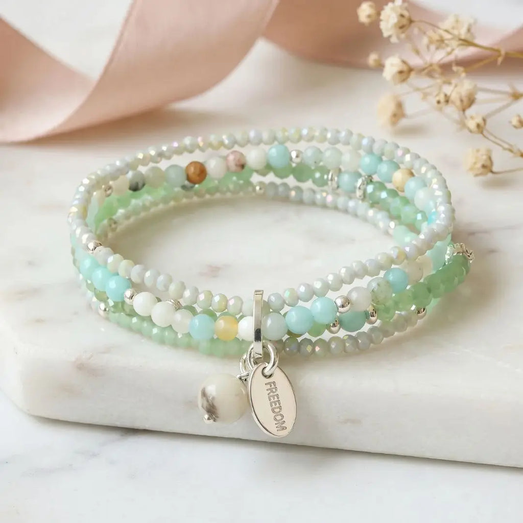 Genuine Amazonite Bracelet – Handmade Natural Stone Jewelry