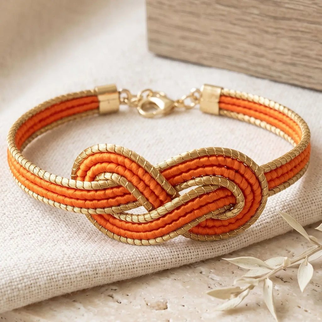 Bracelet Infini en Or Végétal Orange Cap-Nature