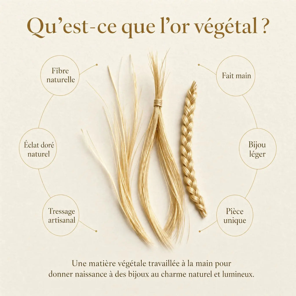 Bracelet en or végétal Cap-Nature, doré et bordeaux