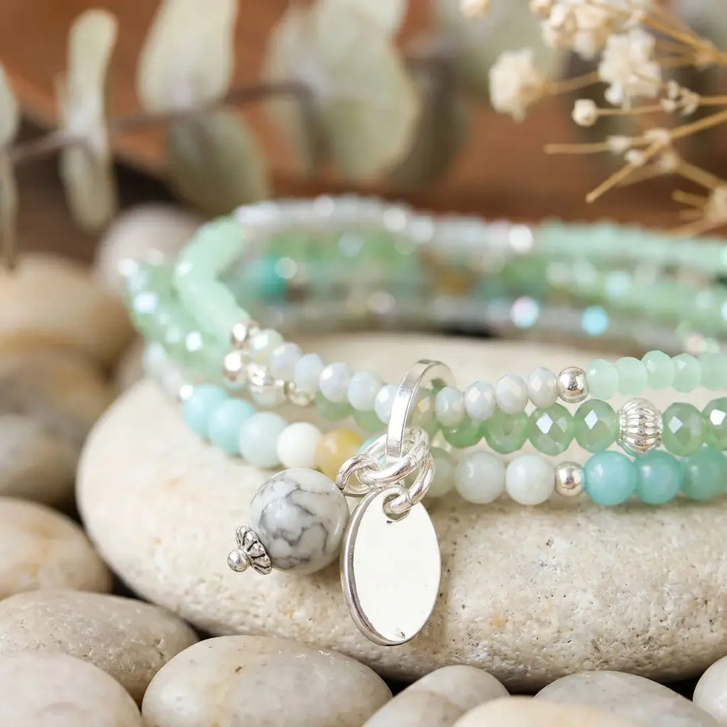 Genuine Amazonite Bracelet – Handmade Natural Stone Jewelry