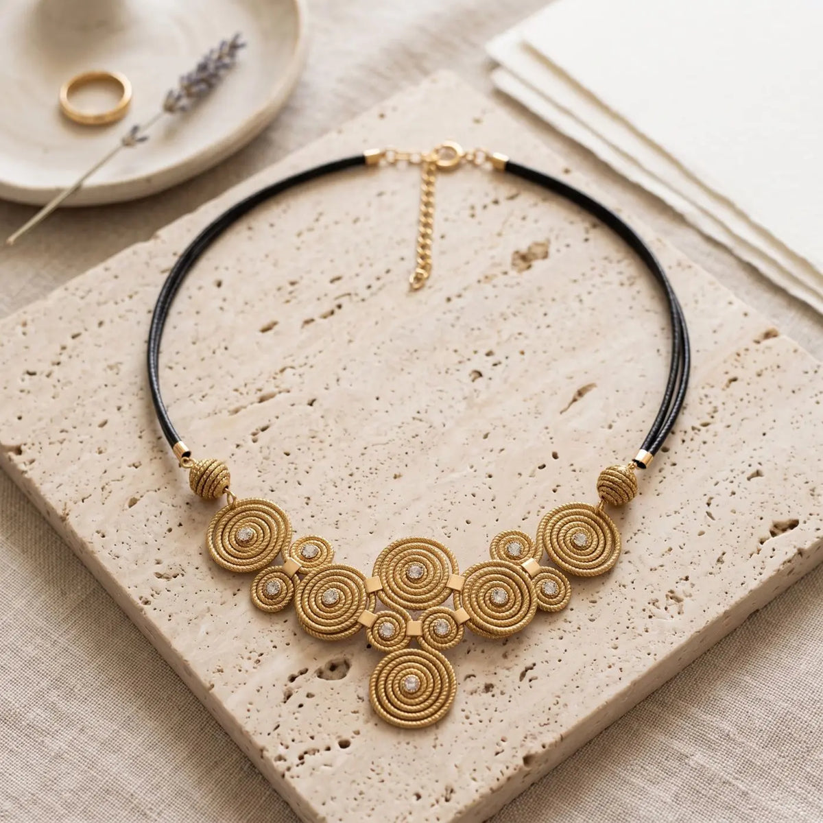 Collier Soléa en or végétal – Ras-du-cou doré