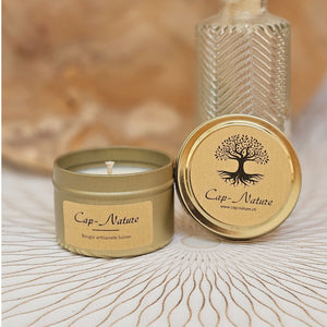 Bougie parfumée à la cire de soja -  Parfum Fleur d'oranger - Cap-Nature