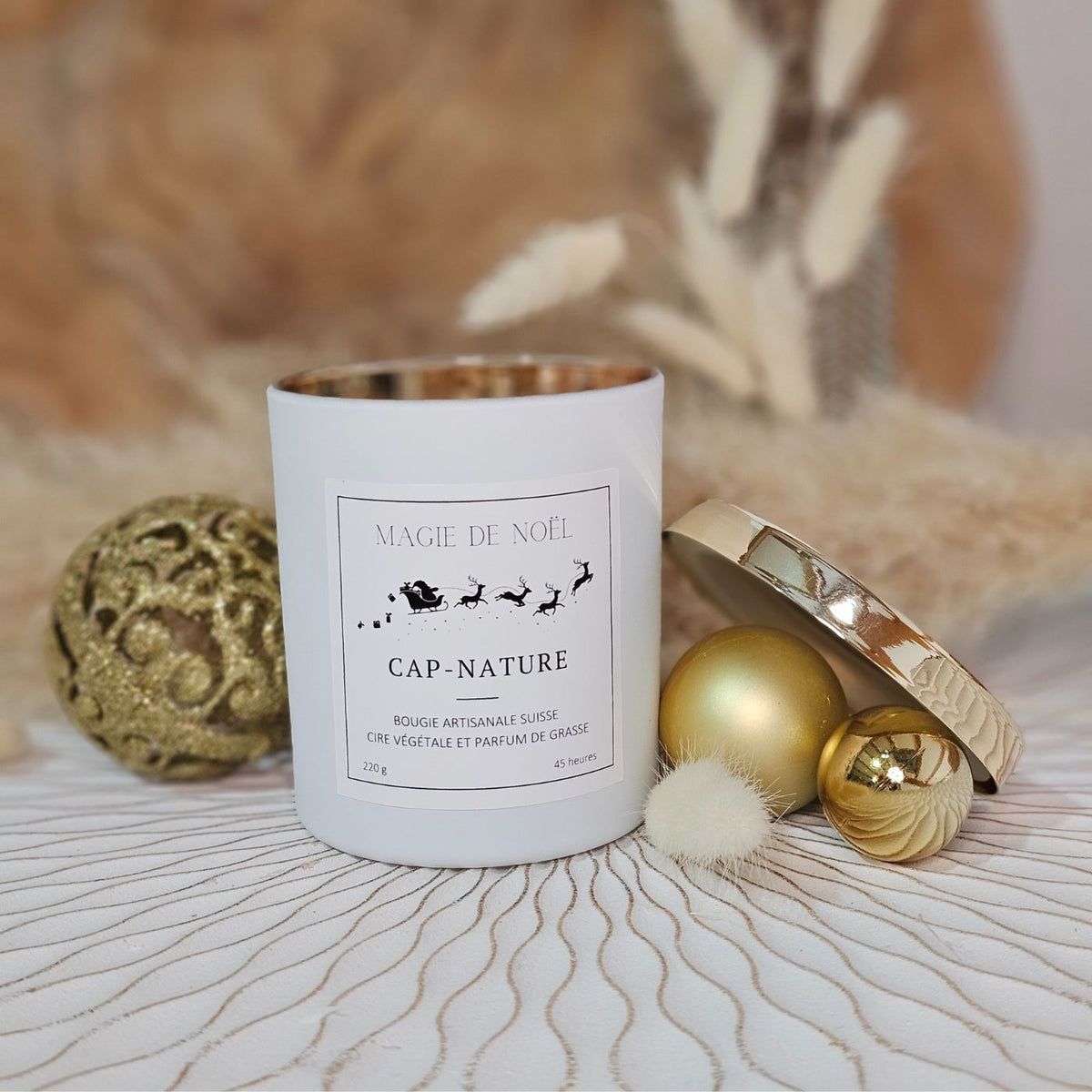 Bougie Parfumée à la Cire de Soja – Magie de Noël - Cap-Nature