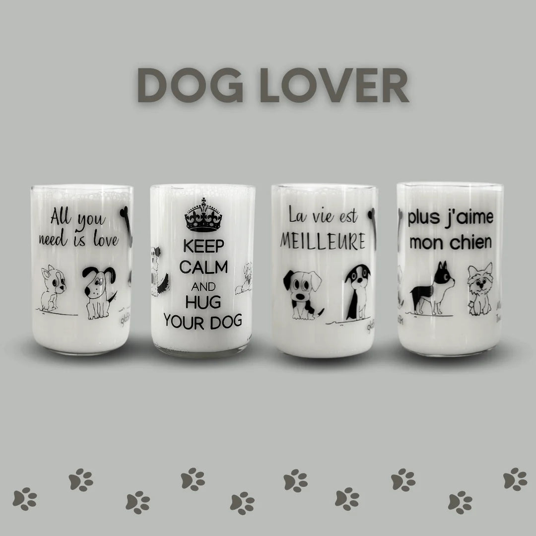 4er-Set Gläser - Dog Lover transparent