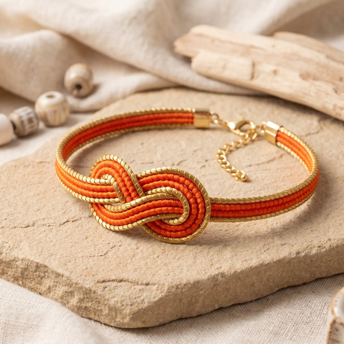 Bracelet Infini en Or Végétal Orange Cap-Nature