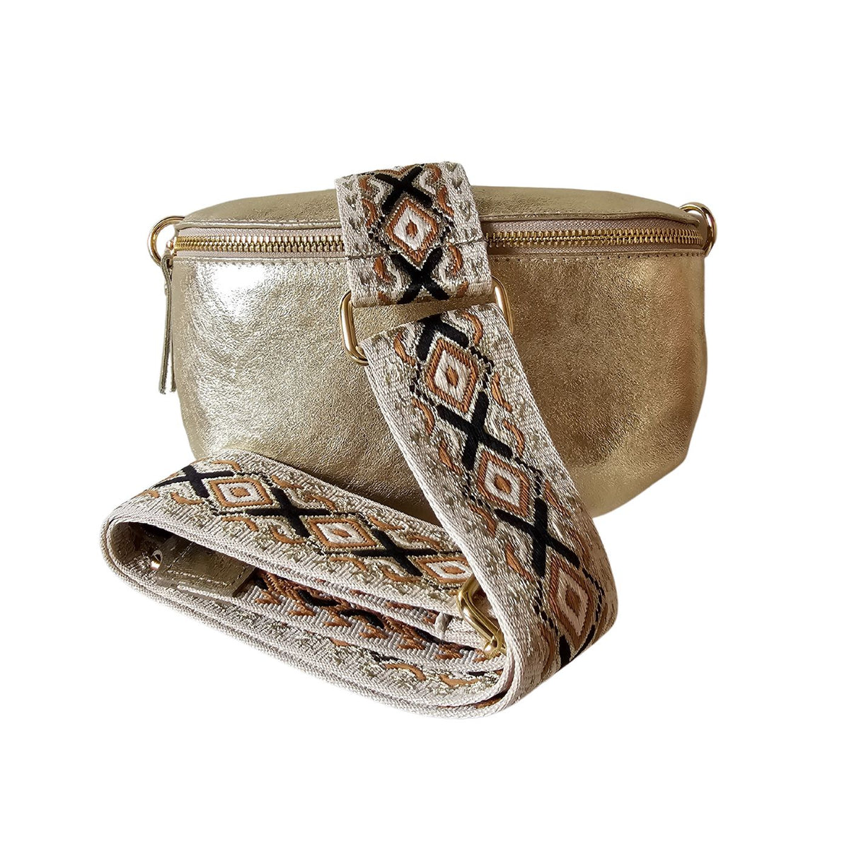 Sac Banane doré en Cuir Irisé - Cap-Nature