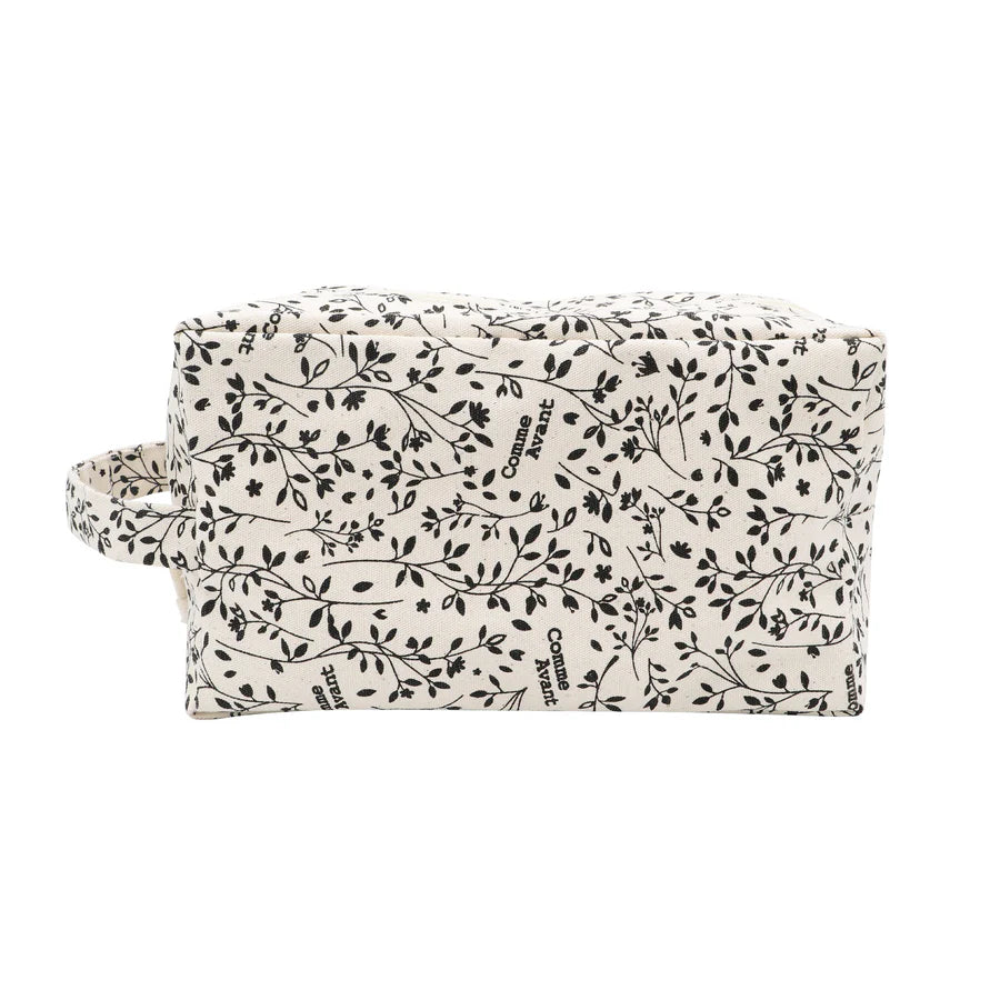 Trousse de Toilette Fleurie en coton bio - Comme Avant - Cap-Nature