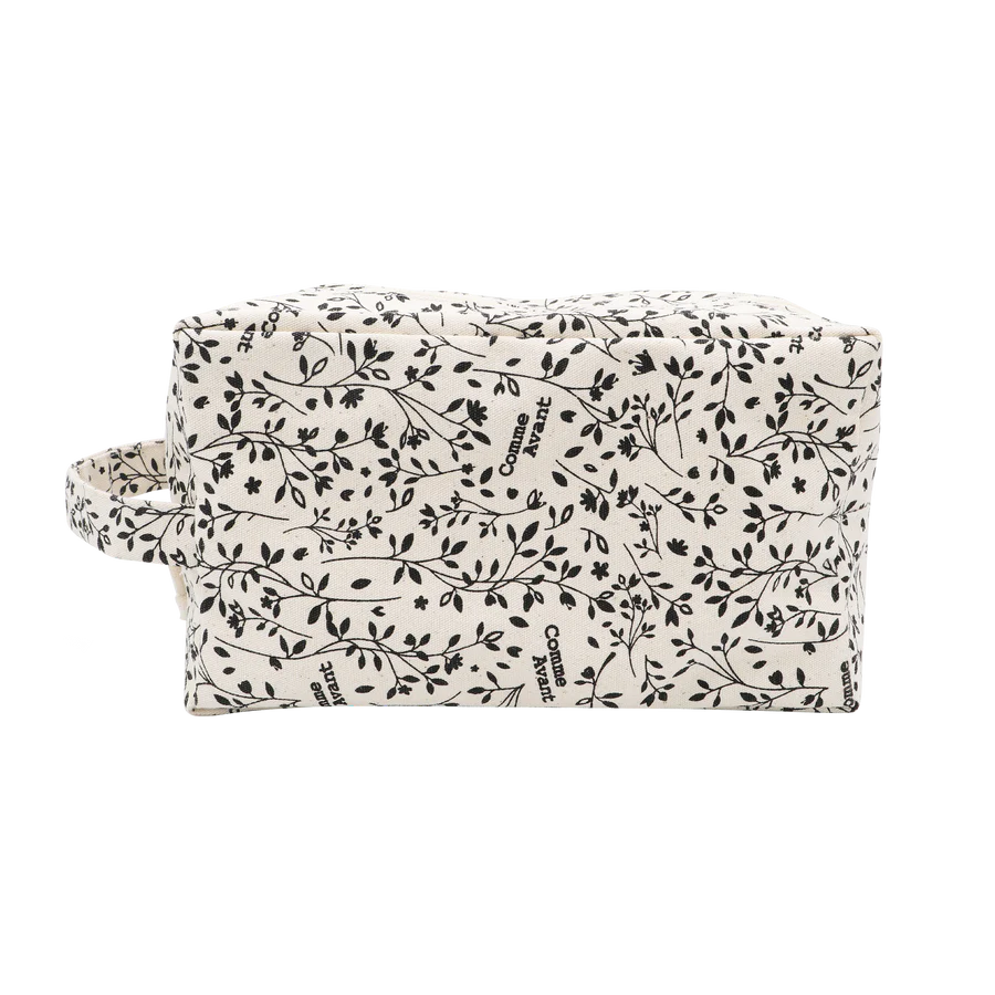 Trousse de Toilette Fleurie en coton bio - Comme Avant - Cap-Nature
