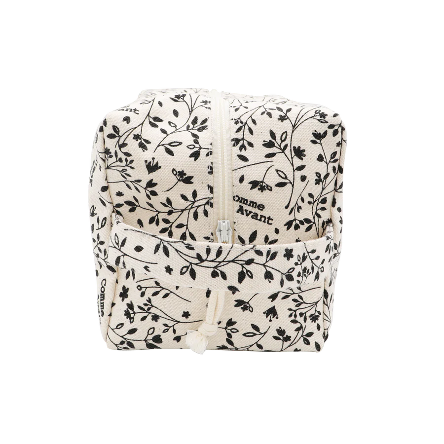 Trousse de Toilette Fleurie en coton bio - Comme Avant - Cap-Nature