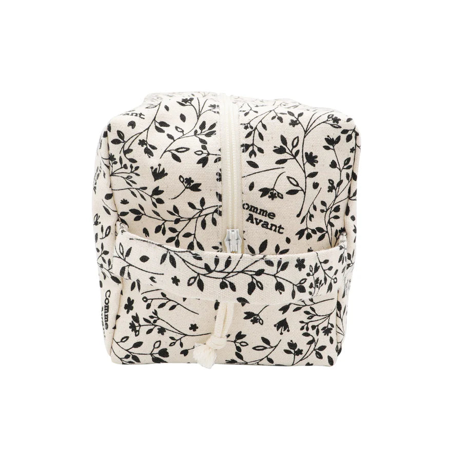 Trousse de Toilette Fleurie en coton bio - Comme Avant - Cap-Nature