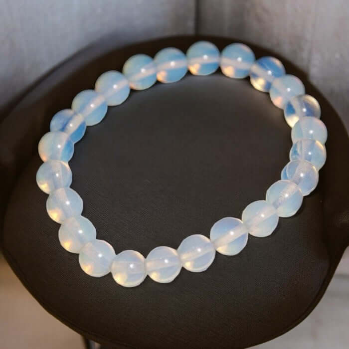 Opalin-Runde-Perlen-Armband