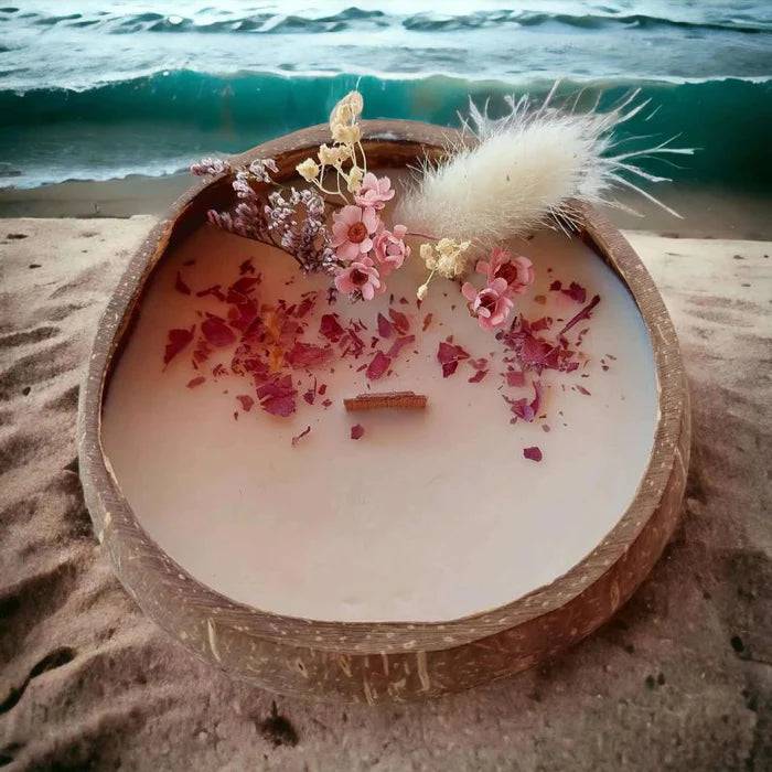 Bougie Coco parfumée - Fleur de coton - 300gr - Cap-Nature