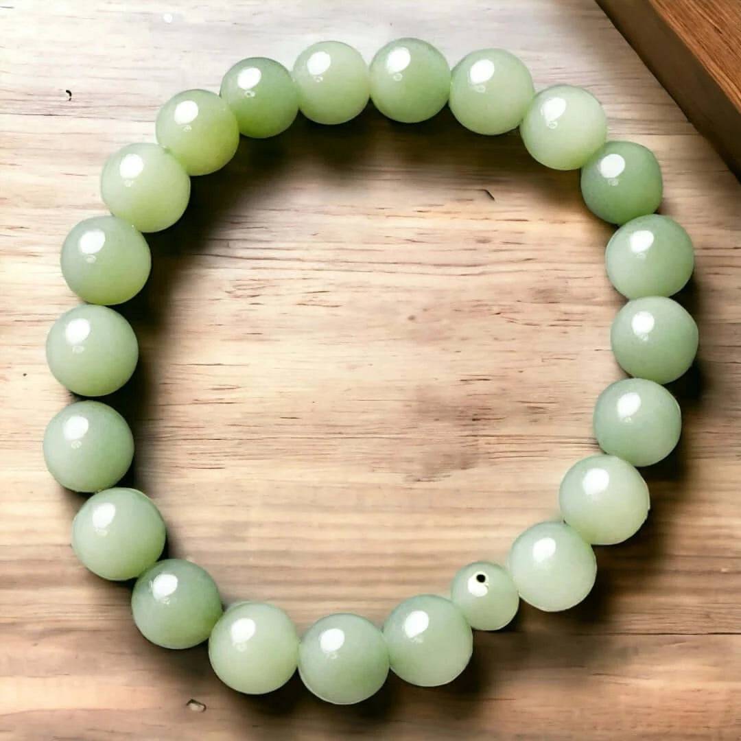 Bracelet en Perle Ronde en Jade - Cap-Nature