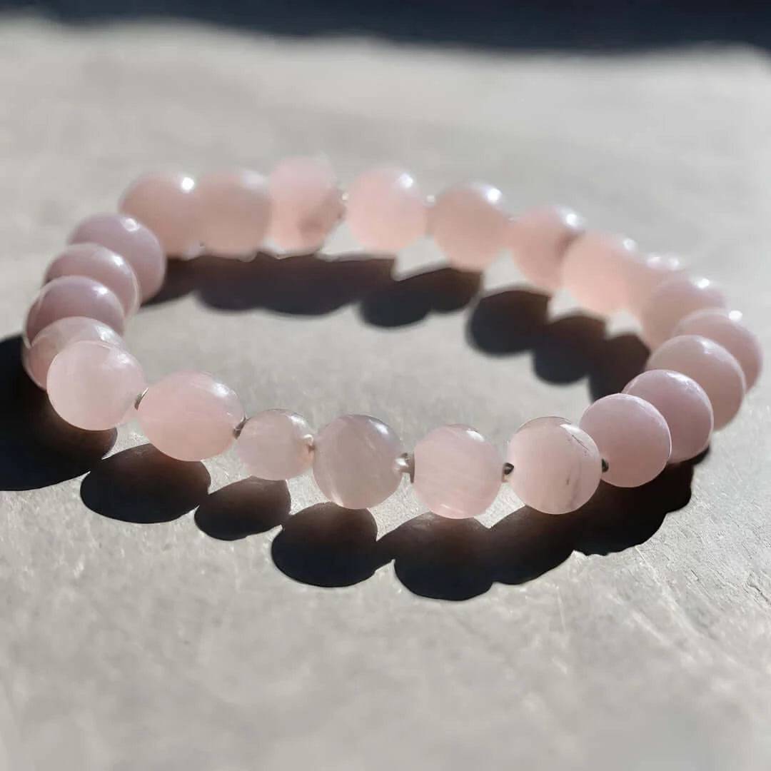 Bracelet en Perle Ronde en Quartz Rose - Cap-Nature