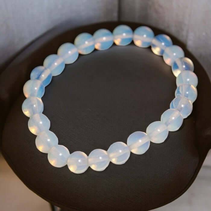 Bracelet en Perle Ronde en Opaline - Cap-Nature