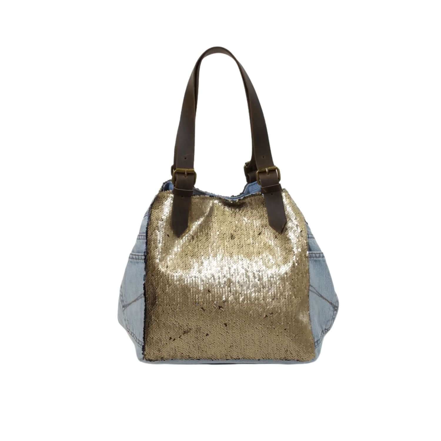 Sac Cabas en Jean Recyclé avec Sequins - Cap-Nature