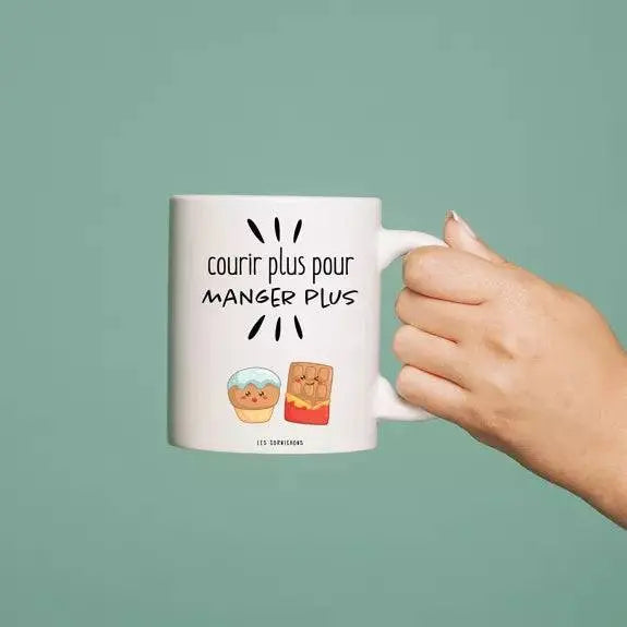 Mug courir plus pour manger plus - Cap-Nature