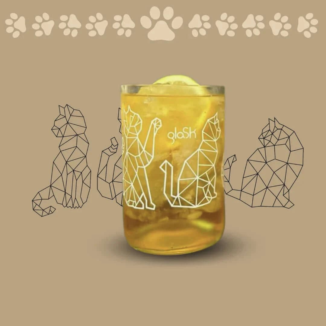 Set de 4 verres - Les chats transparent - Cap-Nature