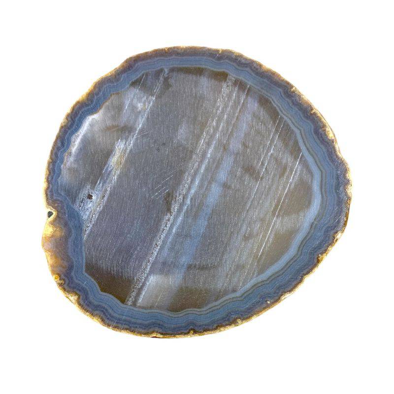 Plaque en Agate Botswana avec Imprimé Loup - Cap-Nature