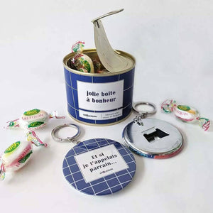 Boîte à bonheur porte-clés 