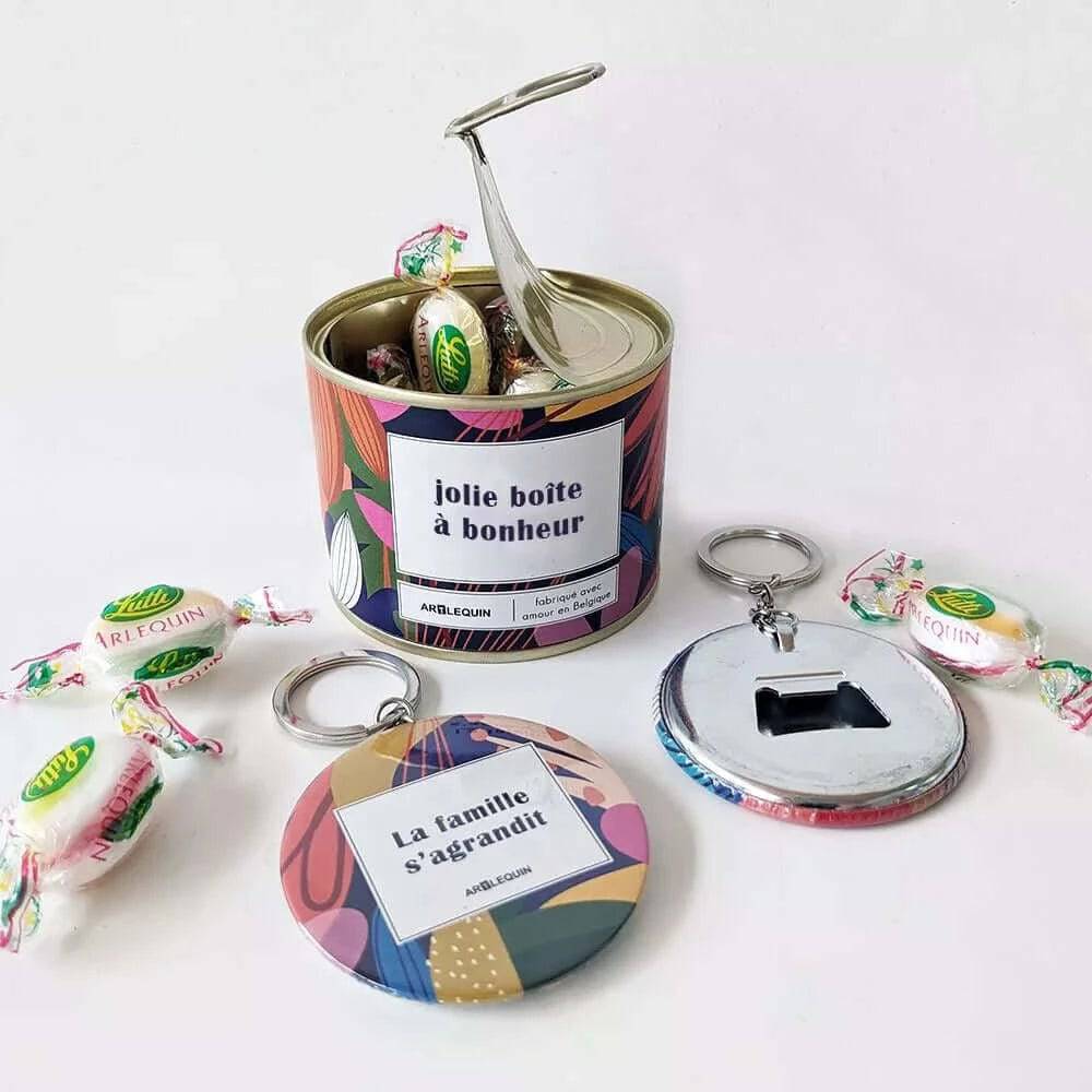 Boîte à bonheur porte-clés "La famille s'agrandit." - Cap-Nature