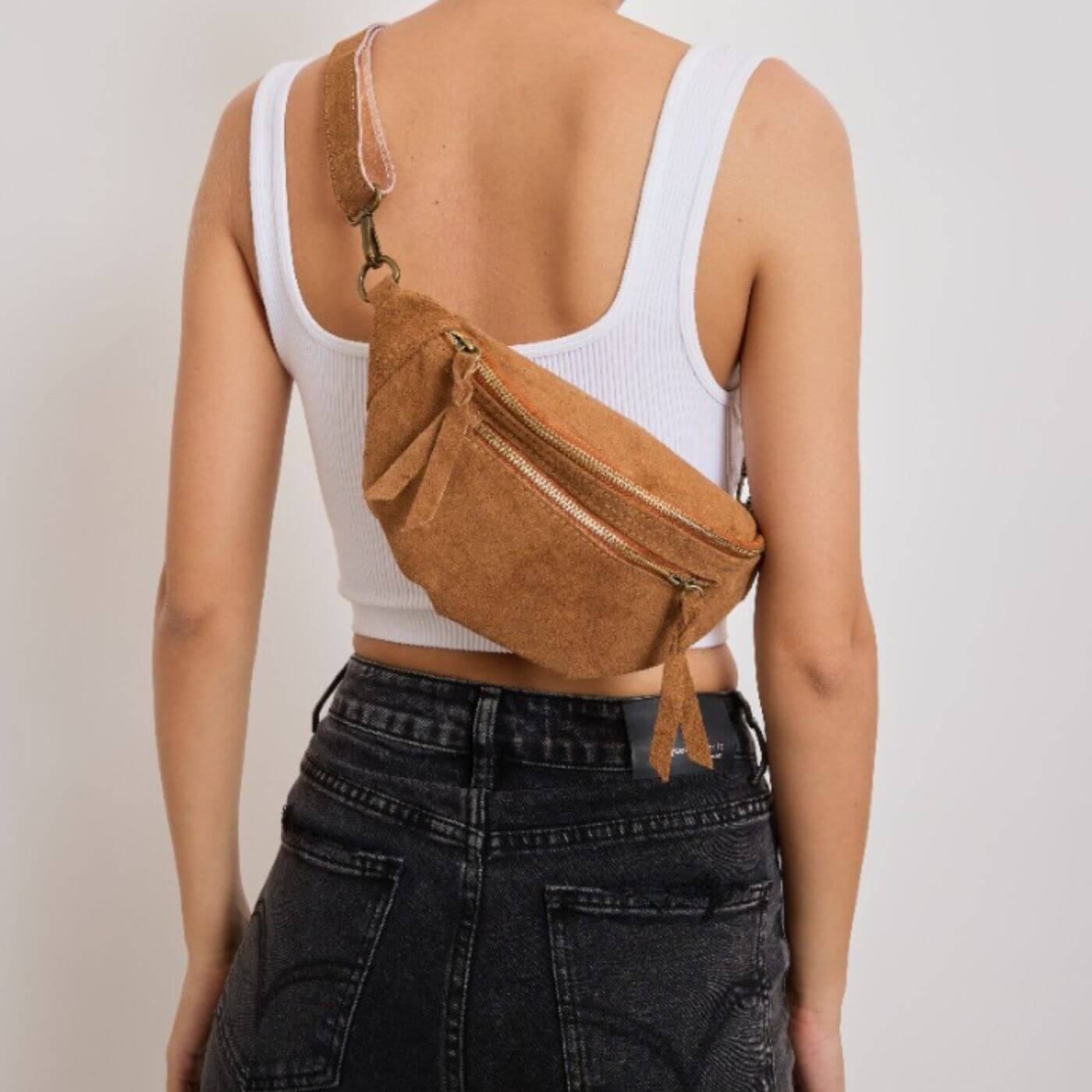 Sac Banane Double Zip en Cuir - Cap-Nature