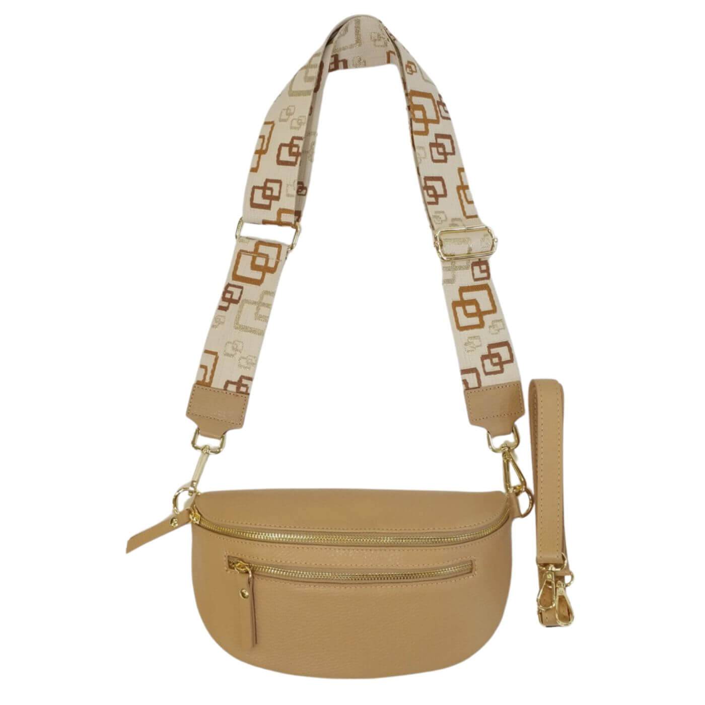 Sac Banane en Cuir Grainé Double Fermeture - Cap-Nature