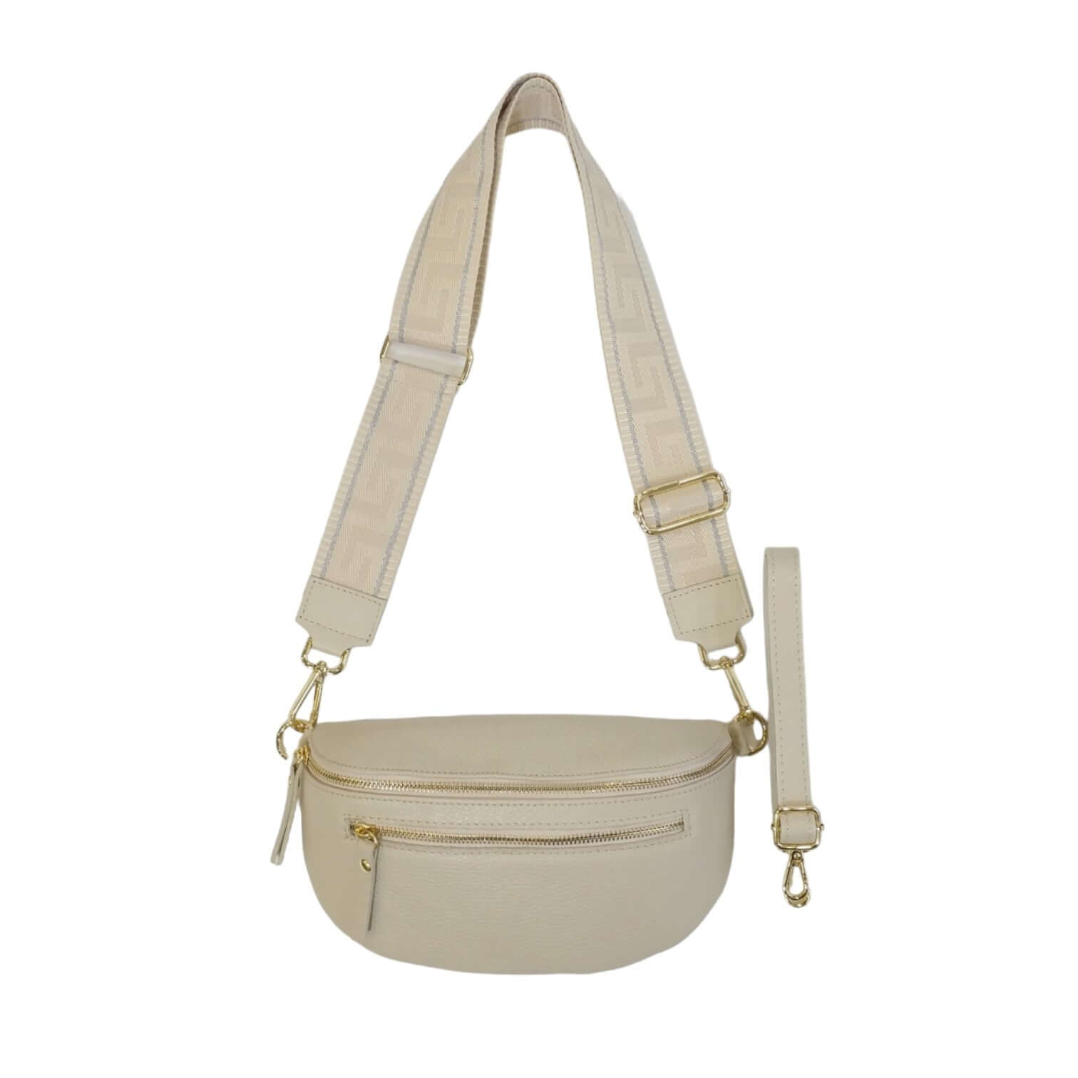 Sac Banane en Cuir Grainé Double Fermeture - Cap-Nature