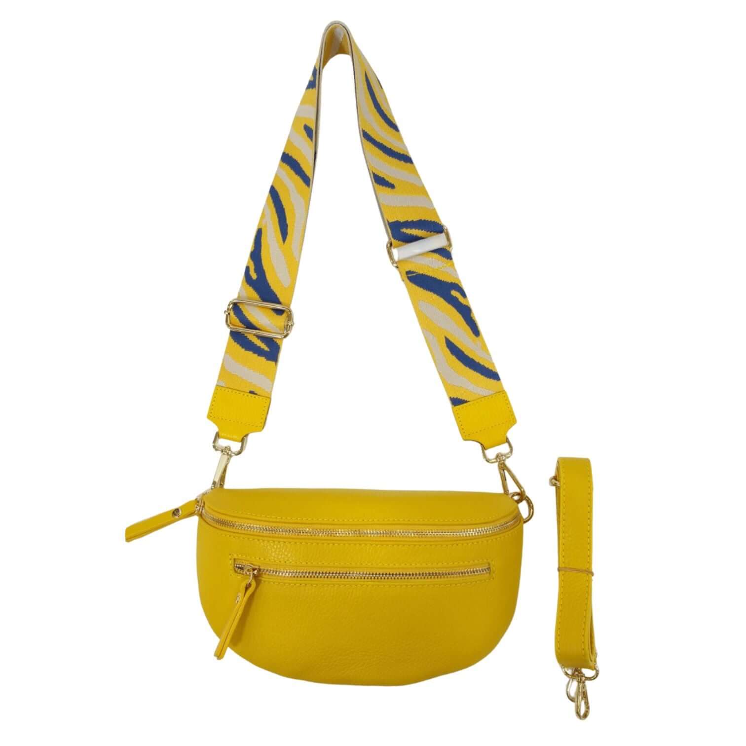 Sac Banane en Cuir Grainé Double Fermeture - Cap-Nature