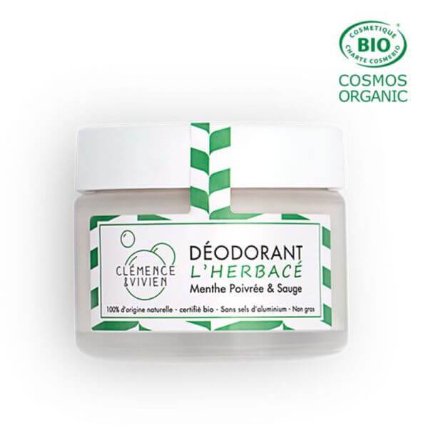 Déodorant crème naturel L'herbacé - Clémence & Vivien - 50gr - Cap-Nature