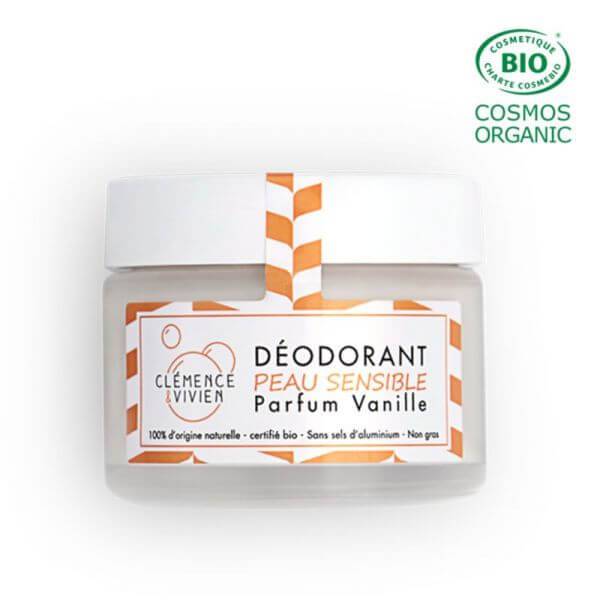 Déodorant crème vanille - Clémence & Vivien - 50gr - Cap-Nature