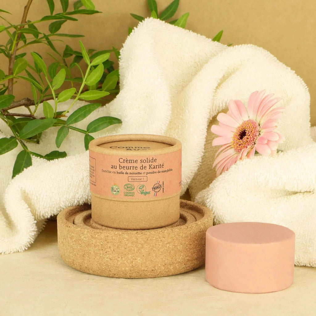 Crème solide bio à l'huile de noisette & poudre de manjishta - Comme Avant - Cap-Nature