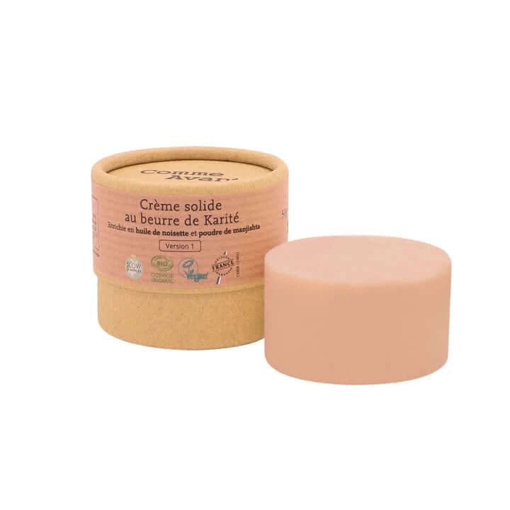 Crème solide bio à l'huile de noisette & poudre de manjishta - Comme Avant - Cap-Nature