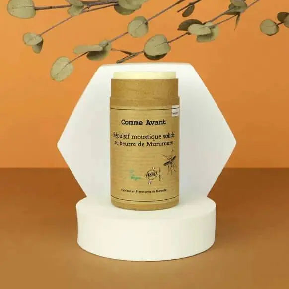 Répulsif Anti-moustique naturel solide au beurre de Murmuru - Comme Avant - Cap-Nature