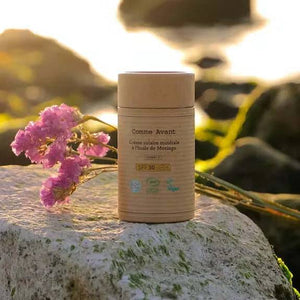 Crème solaire minérale solide SPF30 à l'huile de Moringa bio - Comme Avant - Cap-Nature