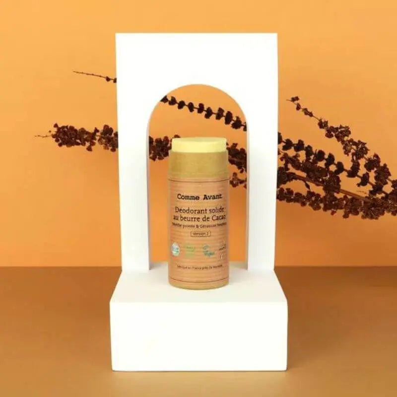 Déodorant naturel solide Géranium Bourbon & Menthe poivrée - Comme Avant - Cap-Nature