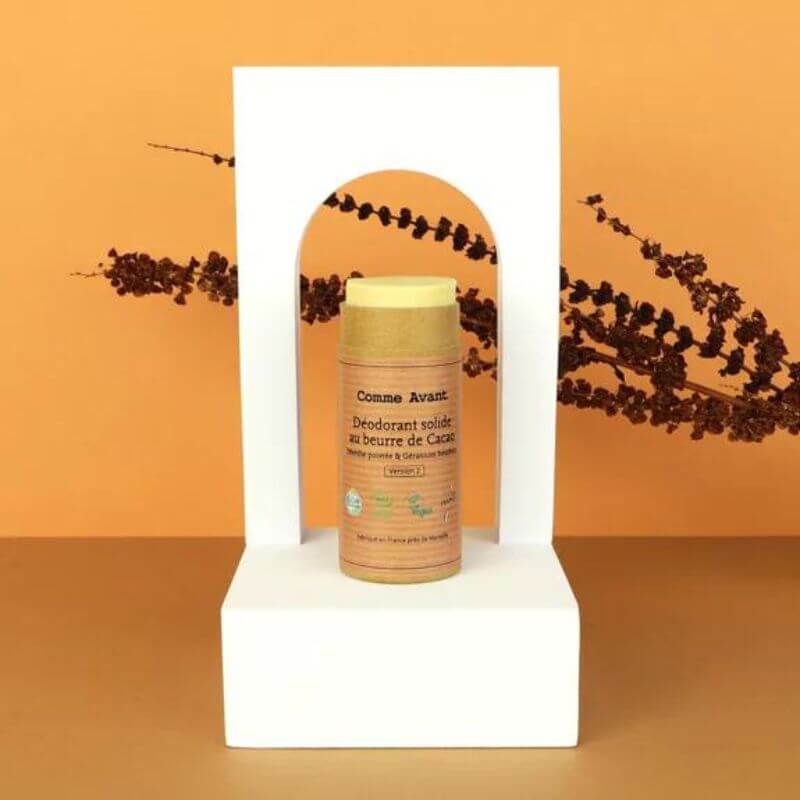 Déodorant naturel solide Géranium Bourbon & Menthe poivrée - Comme Avant - Cap-Nature