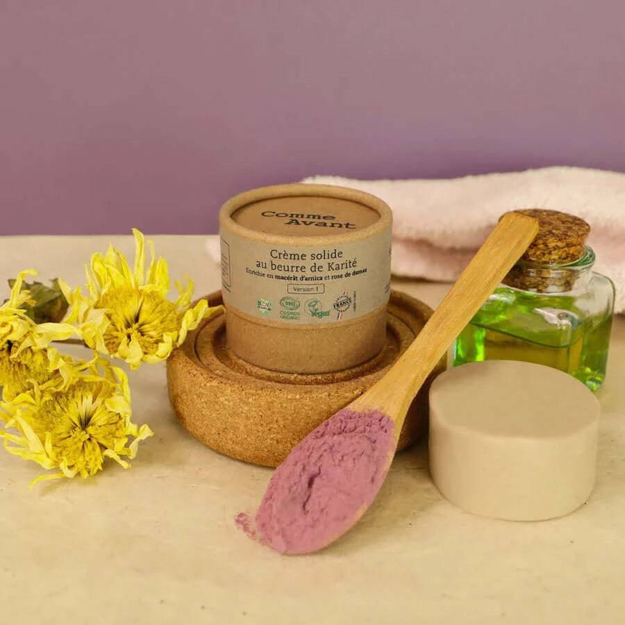 Crème solide bio naturelle à l'arnica et à la rose de Damas - Comme Avant - Cap-Nature