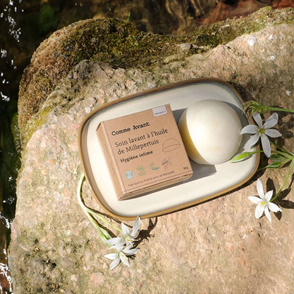Soin lavant intime solide à l’huile de Millepertuis - Comme Avant - Cap-Nature