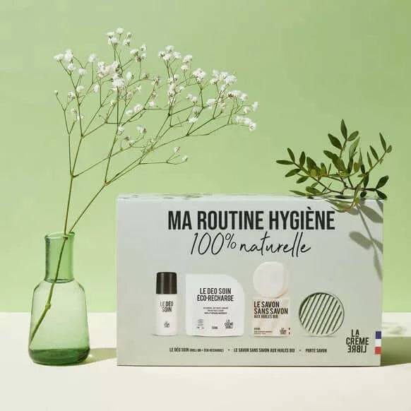 COFFRET - Déo + Savon BIO + Porte Savon Vert Amande - Cap-Nature