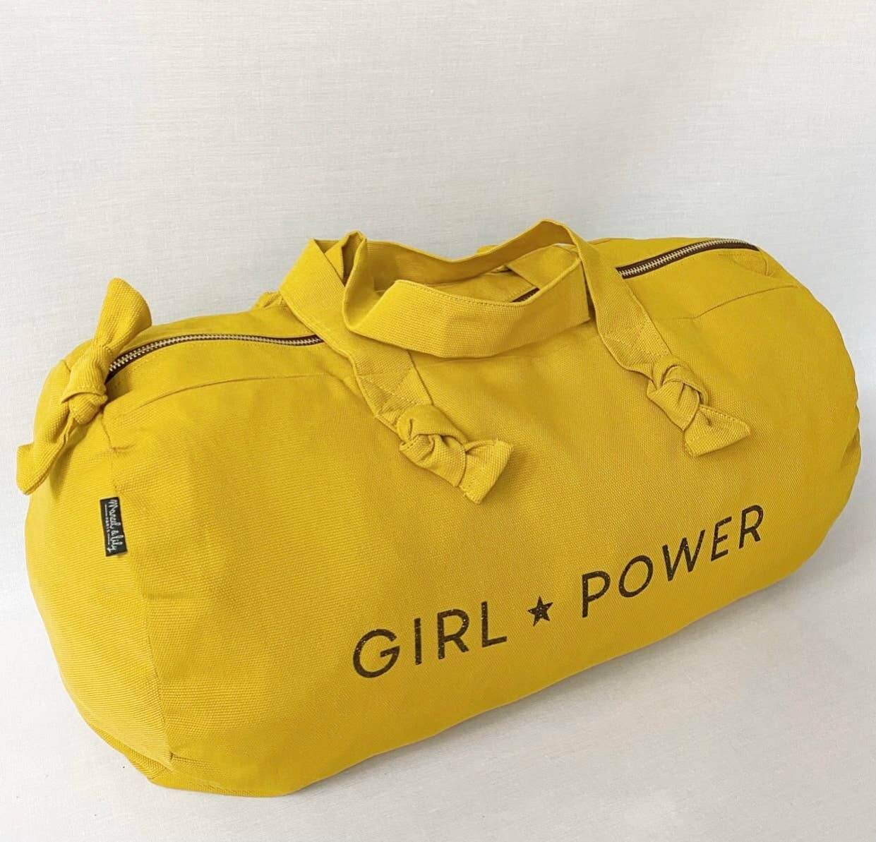 Sac Polochon "Girl Power" Coloris Moutarde - Cap-Nature