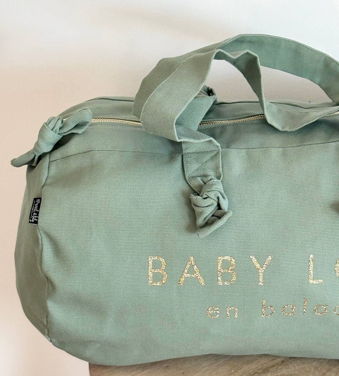 Sac Polochon - sauge  - Baby Love en balade - sac à langer - Cap-Nature