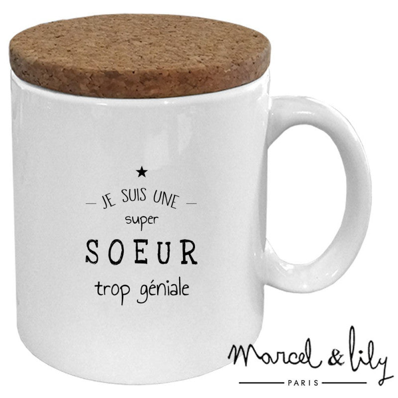 Mug "Super Sœur trop géniale" - Marcel & Lily - Cap-Nature